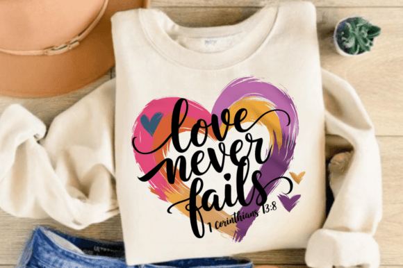Christian Love Quote PNG for T-Shirt Designs