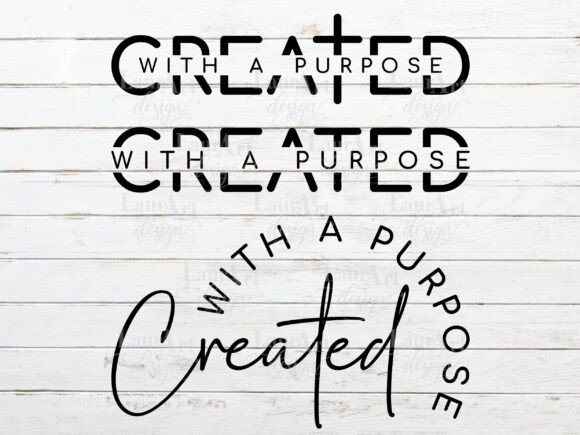 Created with a Purpose Christian Bible T-Shirt Designs
