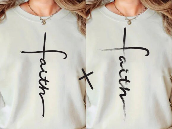 Faith Cross SVG Cut File: Christian T-Shirt Designs