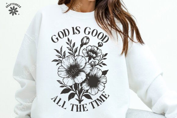 Floral Bible Verse PNG for T-Shirt Designs