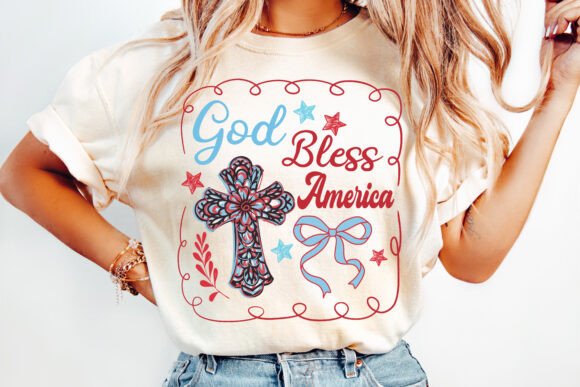 God Bless America PNG: Christian T-Shirt Designs