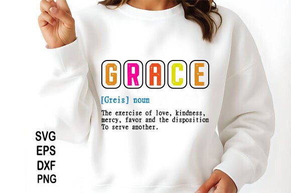 Grace Definition SVG & PNG for T-Shirt Designs