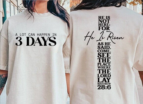 He is Risen SVG: Christian T-Shirt Designs