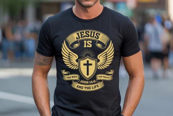 Jesus is the Way Truth Life SVG for T-Shirt Designs