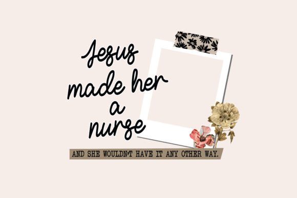 Jesus Made Her a Nurse PNG — T-Shirt Designs