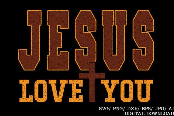 Retro Jesus Love You PNG SVG for T-Shirt Designs