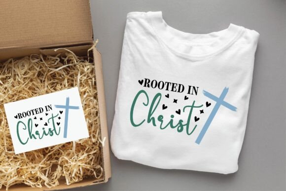 ROOTED in CHRIST SVG Design for T-Shirt Designs