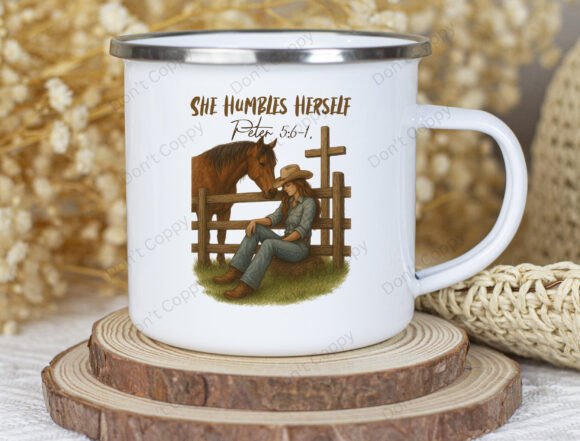 She Humbles Herself PNG, Christian T-Shirt Designs